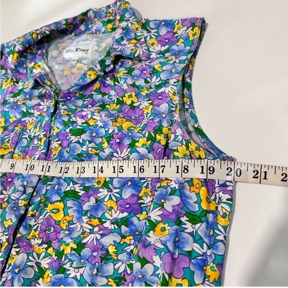Paris Blues floral print sleeveless blouse size:L - Picture 6 of 15